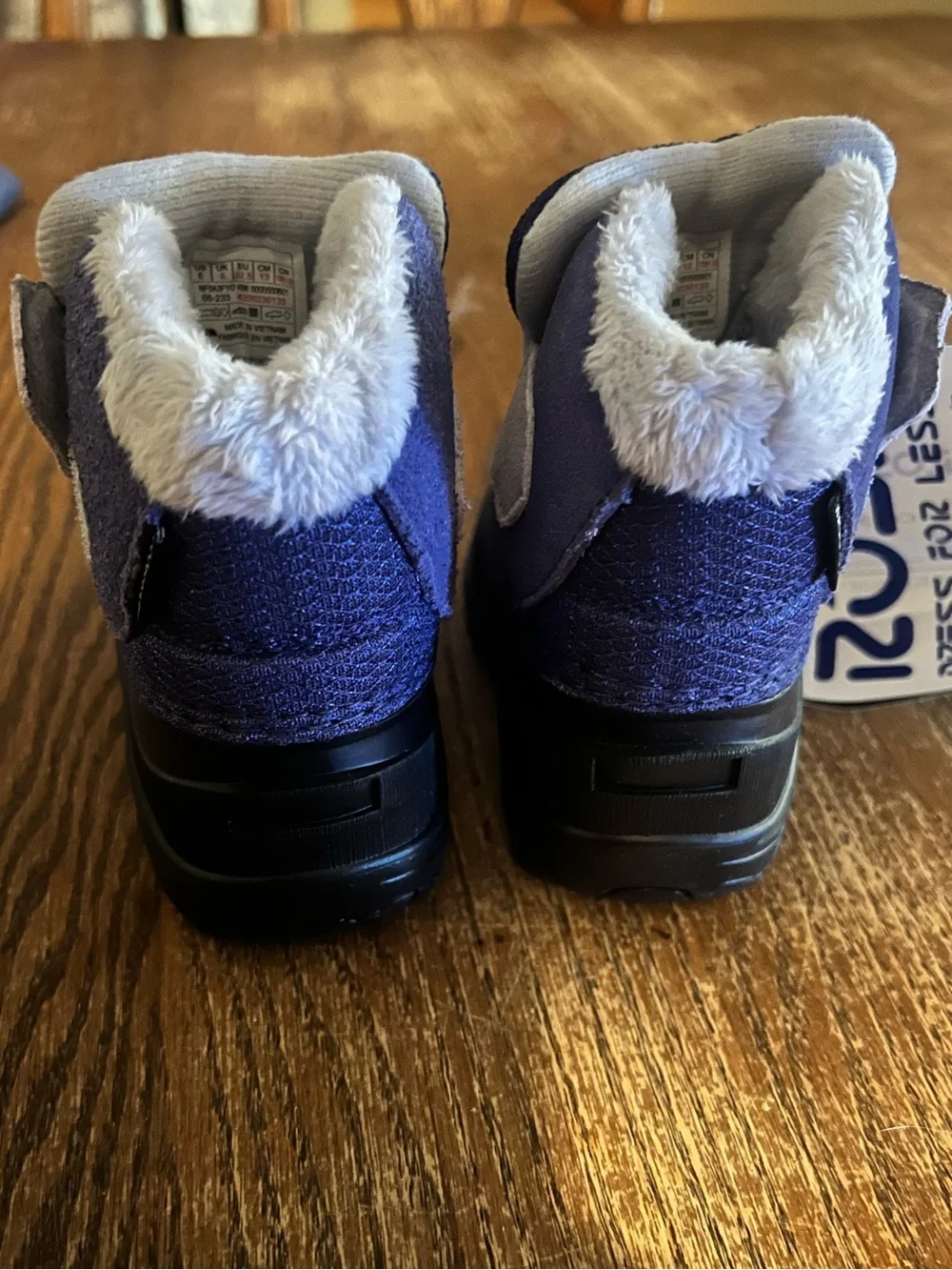 The North Face Kids Purple and White Winter Snow Boots